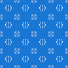Seamless colored snowflakes  pattern. Vector.