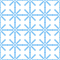 Seamless colored snowflakes  pattern. Vector.