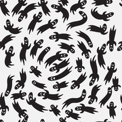 flying ghosts abstract illustration