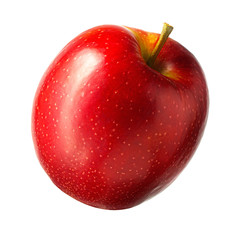 Fresh red apple on white background. With clipping path.