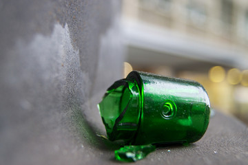 Scherben einer Bierflasche