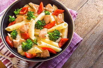 pasta with chicken and vegetables