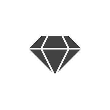 Diamond icon vector, brilliant solid logo illustration, pictogram isolated on white