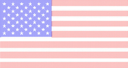 Obraz premium Halftone Old Glory