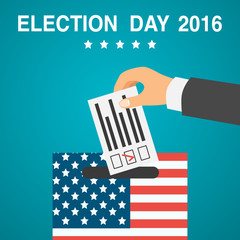 Election day poster. 2016 USA