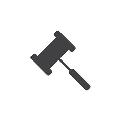 gavel icon vector, Judge Hammer solid logo illustration, pictogram isolated on white