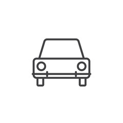 Car line icon, vehicle outline vector logo illustration, linear pictogram isolated on white