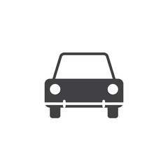 Car icon vector, vehicle solid logo illustration, pictogram isolated on white