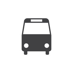 Bus icon vector, solid logo illustration, pictogram isolated on white