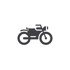 Fototapeta premium Motorcycle icon vector, motorbike solid logo illustration, pictogram isolated on white