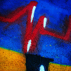 graffiti and colored spots