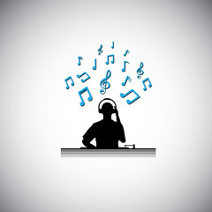 DJ with console : Vector illustration © fantastic48