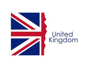 Fototapeta na wymiar United kingdom flag icon. Europe nation and government theme. Isolated design. Vector illustration