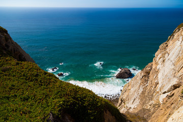 Fototapeta na wymiar Cliffs of Cabo da Roca, Portugal, the westernmost point of Europe