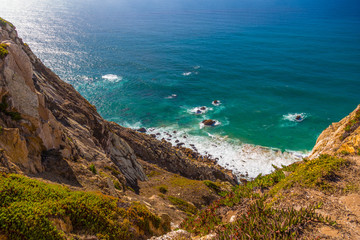 Cliffs of Cabo da Roca, Portugal, the westernmost point of Europ