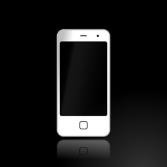 Mobile phone on black background
