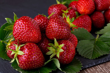 red ripe strawberries