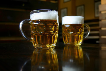 Mugs of beer