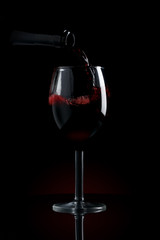 Fototapeta na wymiar Red Wine Glass