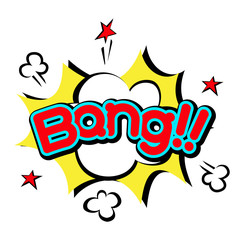 Popart comic speech bubble boom effects vector.
