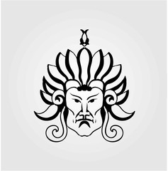 Vector Tangra or Tengri Mask