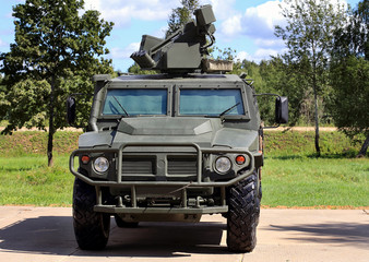 Army armored all terrain car with smokescreen system
