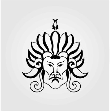 Vector Tangra or Tengri Mask
