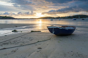 Sunset from new Grimsby on fresco isles of scilly cornwall england uk