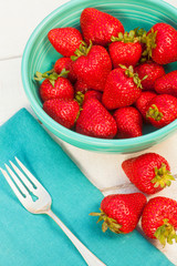 bowl of summer strawberries