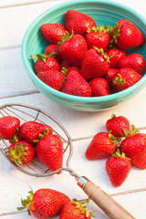 bowl of summer strawberries