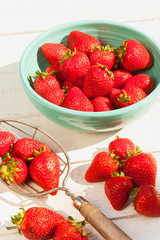 bowl of summer strawberries