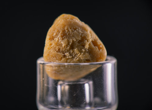 Cannabis extraction wax crumble isolated