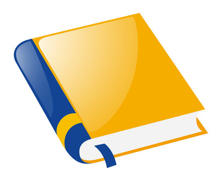 Yellow Book On White Background