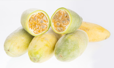 Curuba tropical fruit - Passiflora tripartite