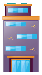 Building painted in purple color