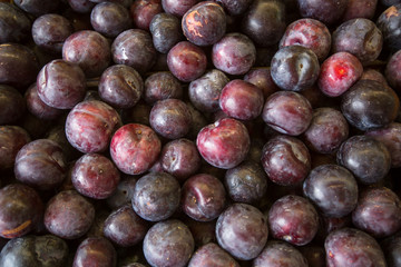 Plums on the market.