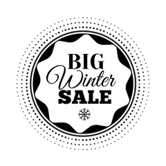 Winter sale. Vector inscription.