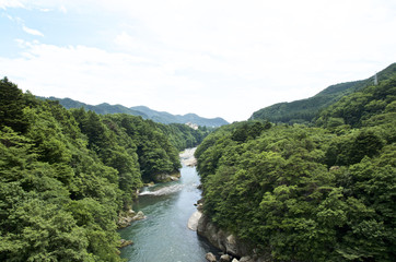 Fototapeta na wymiar 鬼怒川（栃木県）