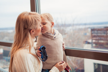 Happy family at christmas time