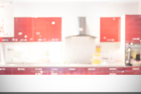 Blur Kitchen Room of The Background (Kitchen foom for use backgr