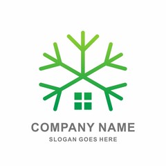 Geometric Tree House Architecture Real Estate Vector Logo Design Template