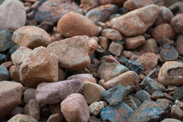 pile of stones near sea bank background texture