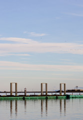 Comox marina at dusk