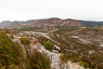 Fototapeta na wymiar Landscape around Queenstown Tasmania
