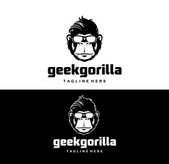 Obraz premium Logo Geek Gorilla