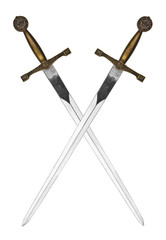 Beautiful swords isolated on a white background - 123693760