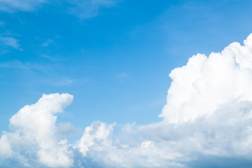 Fototapeta na wymiar Sparse clouds in blue sky