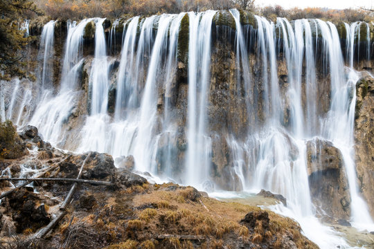 Nuo Ri Lang waterfall Jiuzhaijou national park, SiChuan, China (UNESCO World Heritage Site and a World Biosphere Reserve)