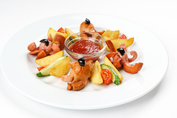 sausage with potato (kids food)
