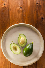 Fresh green avocado